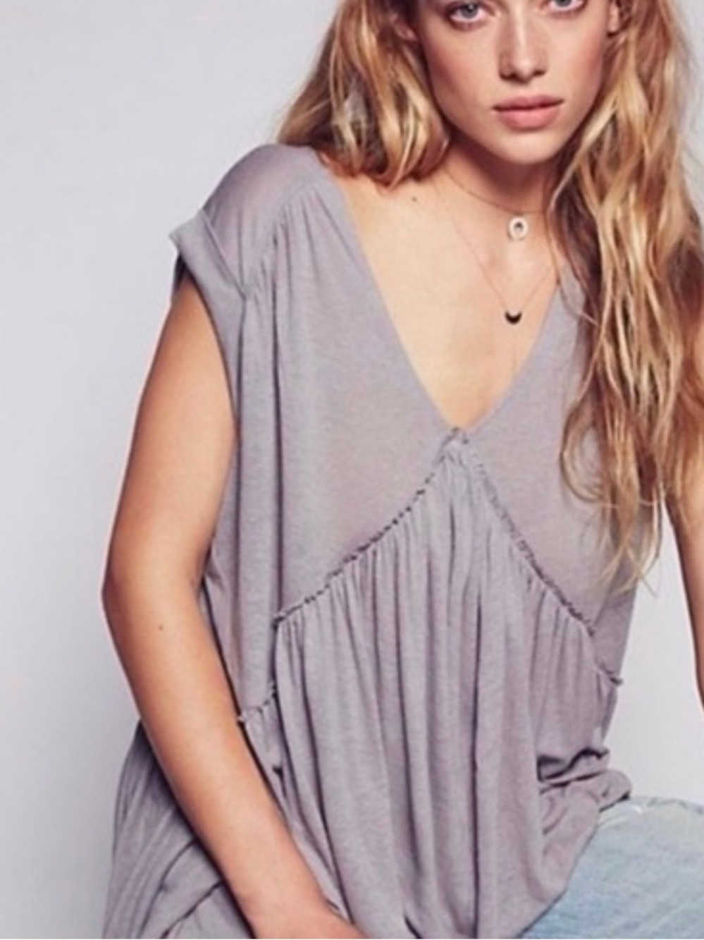 EUC Free People Flowy Top - Burgundy - Picture 2 of 4